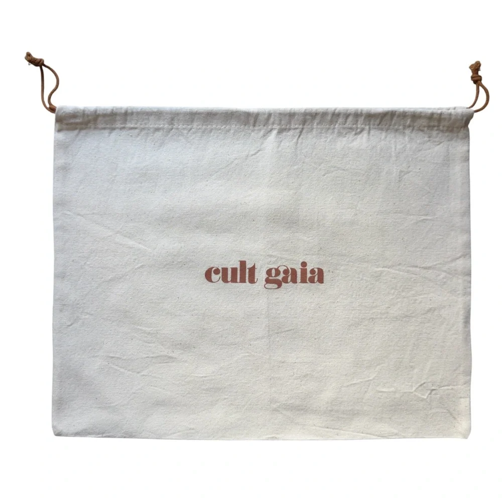 Cult Gaia Cream Drawstring Bag